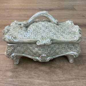 Vintage Italian Ceramic Lidded Trinket Box‎